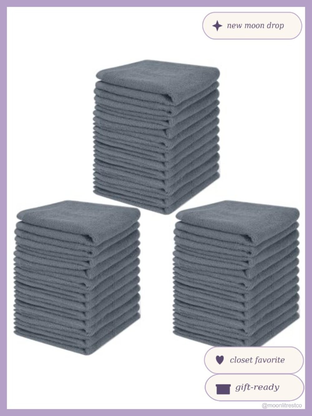 36 Pack 100% Cotton Washcloths 12x12 Inch Soft Absorbent Face Body Cloths